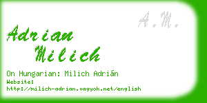 adrian milich business card
